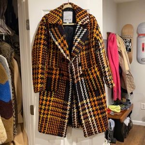 NVLT Orange Plaid Coat from Anthropologie